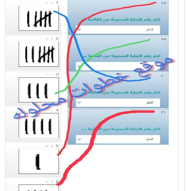 قام مدرب الفريق بتسجيل أعضاء فريقه الرياضي، طابق بين كل بيان منها وعدد إشاراته لتنظيم تلك البيانات في لوحة إشارات.