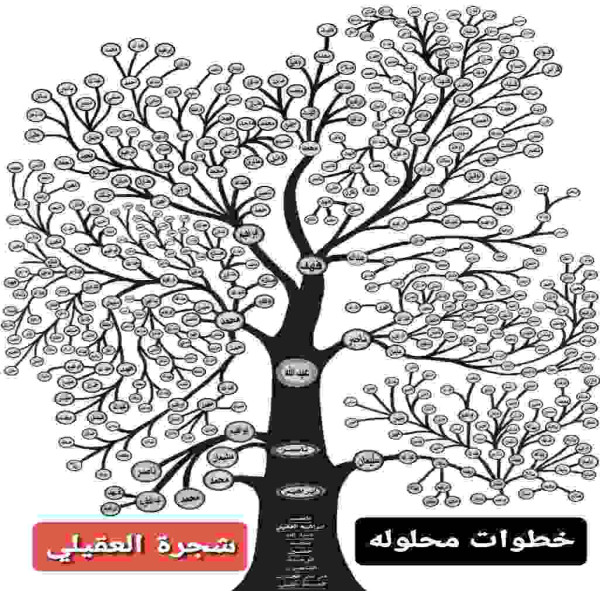 قبيلة العقيلي وش يرجعون رمز شجرة عائلة عقيلي، جازان، القصيم
