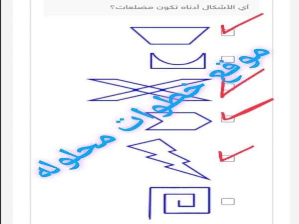 أي الأشكال الآتية تكون مضلعات؟
