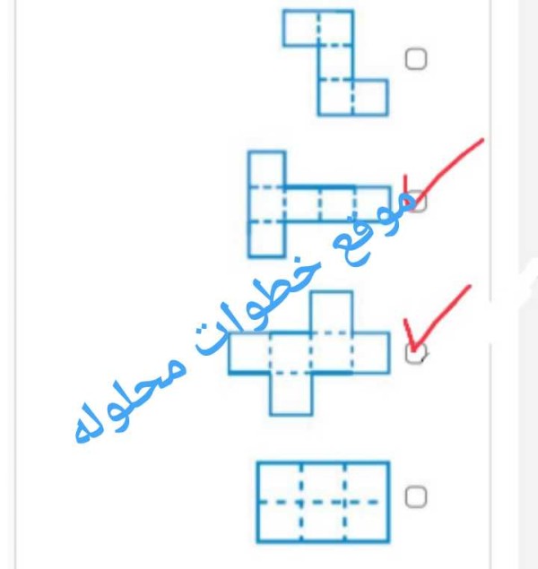 المخططات التي تمثل مكعب هي:
