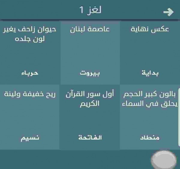 حل لعبة فطحل المجموعة الأولى لغز رقم 1