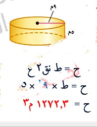 أوجد حجم كل أسطوانة فيما يأتي مقرب الى اقرب جزء من عشرية إذا لزم الأمر
