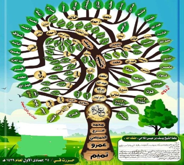 شجرة عائلة الملاح وش يرجعون أسرة الملاحي