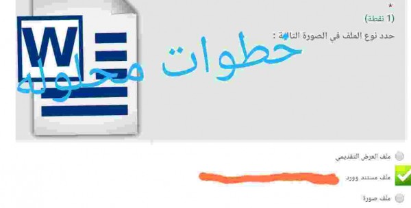 حدد نوع الملف في الصورة التالية